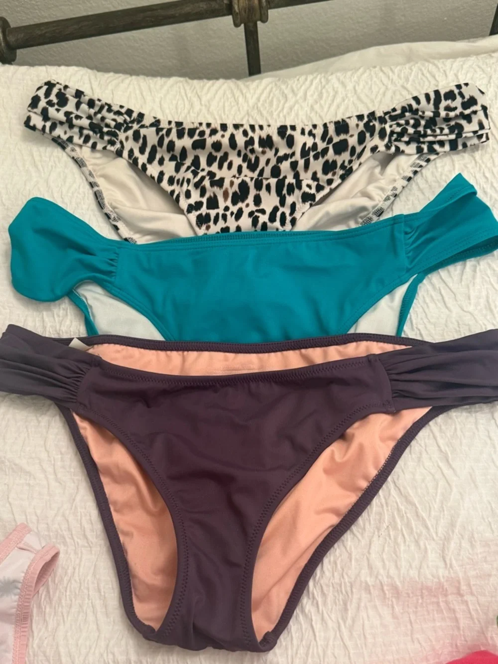3 Victoria’s Secret The Knock Out Bikini Swim Bottoms Rushed Sides